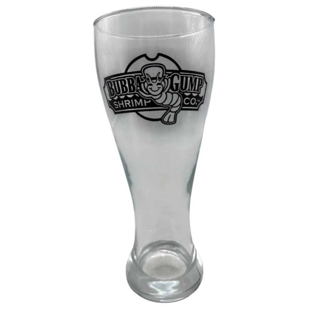 Bubba Gump Shrimp Co. Pilsner Beer Glass 20 oz Clear 8.5" Tall Used READ